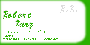 robert kurz business card